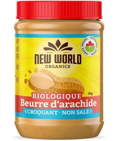 New World Foods Peanut Butter Crunchy Unsalted Organic 1Kg Peanut 1 kg (Pack of 1) - Buy Online on GoSupps.com