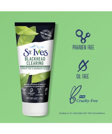 St. Ives Facial Scrub & Moisturizer Set Blackhead Clearing Green Tea & Bamboo Exfoliation + Salicylic Acid Acne Treatment & Collagen Cream Skincare for Clear Skin - Buy Online on GoSupps.com