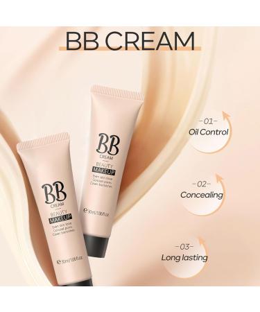 BB Cream Tinted Moisturiser Hydrating BB Cream Foundation Tinted Moisturiser Face Women Lightweight BB Cream Medium for Color Correcting Cover Blemishes (Natural) - Buy Online on GoSupps.com
