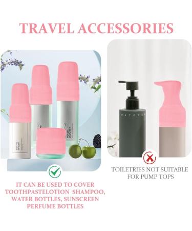 Aucuu 10 PCS Silicone Toiletry Sleeves for Travel Size Bottles - Leak Proof & Reusable Covers for Shampoo, Body Wash - Pink (10pcs) - Buy Online on GoSupps.com
