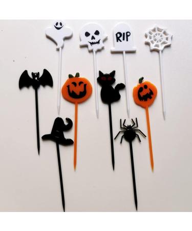 Avejjbaey Halloween Cupcake Toppers Set Of 10 Decorating Supplies Toothsticks For Baby Shower Dessert Decoration Cupcake Toppers Random 10 - Buy Online on GoSupps.com