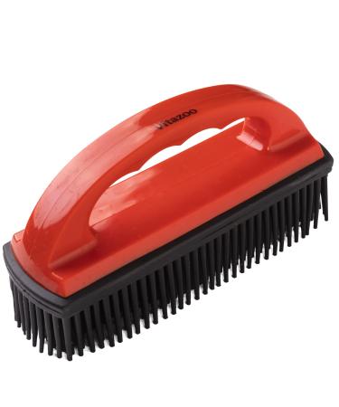 vitazoo Pet Hair Remover Brush for Couch & Carpet in Red/Black - Cat Hair Remover for Clothes with Soft Bristles - Dog Fur Remover for Car Interior and Home Furniture