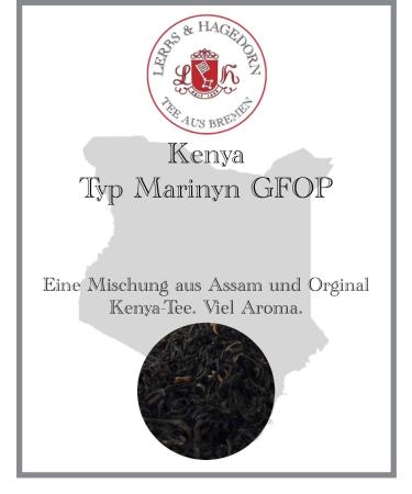 Lerbs & Hagedorn Lerbs & Hagedorn Kenya type Marinyn GFOP | Flavored 250g (approximately 21 liters) A blend of Assam and Kenyan tea