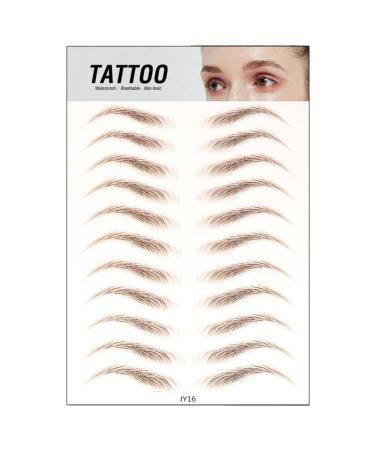 Besreey 4D Hair-like Eyebrows 4D Hair-Like Waterproof Eyebrow Stickers | Waterproof Imitation Lazy For Woman And Man Makeup Tools Temperament Eyebrow Jy16