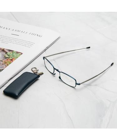 MMOWW Foldable Anti-Blue Light Reading Glasses for Women & Men - Telescopic Rod Zipper Keychain Mini Size (+2.5 Blue) - Buy Online on GoSupps.com