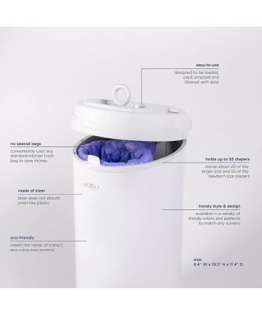 Ubbi Steel Diaper Pail - Award-Winning Odor Locking Design No Special Bag Required Woodgrain Finish | Must-Have for Baby Registry - Shop Internationally! - Buy Online on GoSupps.com