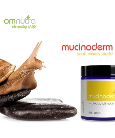 Mucinoderm Snail Mucin Moisturizer - 4OZ Organic Probiotic Korean Skincare for Dry Skin | Intense Care Snail Rescue Cream & Serum - Buy Online on GoSupps.com