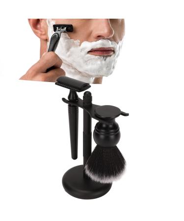 3-Piece Shaving Brush Set | Beard Trimmer & Mustache Care Tool with Stand | Premium Grooming Kit for Men - Buy Online on GoSupps.com