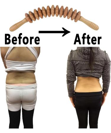 Coriver Wooden Massage Device Rollstab - 42.5 cm | Wood Therapy for Thighs | Anti-Cellulite Tool | Relaxation & Muscle Relief - Buy Online on GoSupps.com