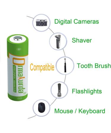 14430 Lifepo4 Solar Battery - 3.2V Rechargeable Batteries for Solar Lights Toothbrush Shaver Flashlight - 4 Pack | International Shipping Available - Buy Online on GoSupps.com