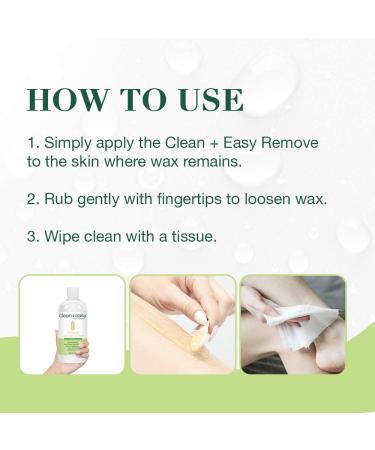 Clean + Easy After Wax Remover with Wheat Germ Oil - Post Waxing Cleanser 16 oz - Buy Online on GoSupps.com