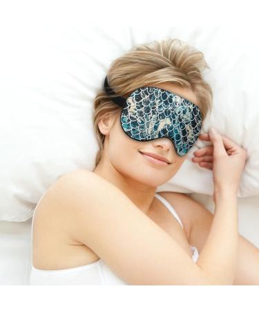 Marine Fish Scales Sleep Mask for Women | Adjustable Eye Shades with Elastic Strap - Best Sleep Accessories - Buy Online on GoSupps.com