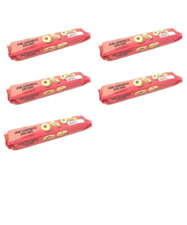 M&S Jam Sandwich Creams 155g The Perfect Ratio of Jam Cream & Biscuit - 5 Pack in a Premier Life Store Box