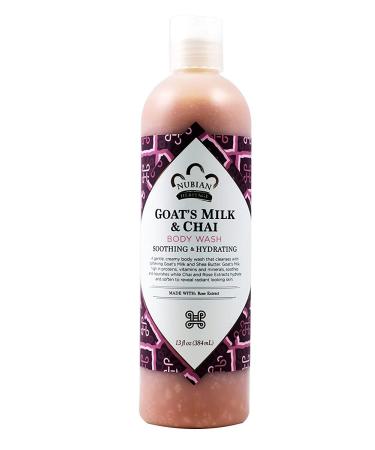 NUBIAN HERITAGE Body WASH Goats MLK&CHAI 13 Fl Oz (Pack of 2)