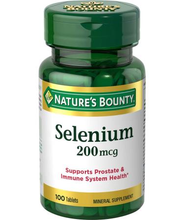 Nature's Bounty Selenium 200 mcg, 100 Tablets (Pack of 3)