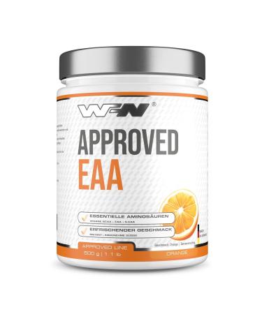 Wfn Approved EAA - Orange - 500g can - 9 essential amino acids + L -Histidin - Instant EAA powder - vegan - 35 portions - Made in Germany - External laboratory test orange 500 g (1 Pack) - Buy Online on GoSupps.com