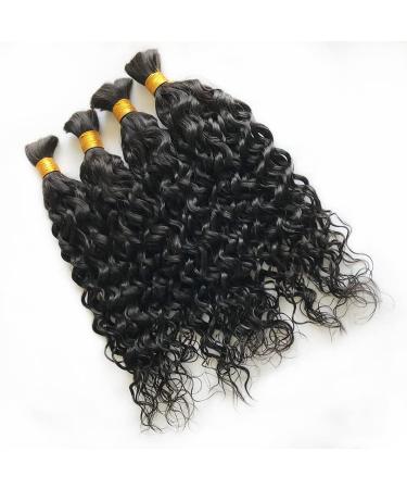 Bulk Human Hair for Braiding Loose Wave 100% Unprocessed Brazilian No Weft Human Hair Deep Curly 100g/Bundle 10 to 26 Inch Remy Hair Bulk (14inch 1bundle  Natural color) 14 Inch 1bundle Natural color