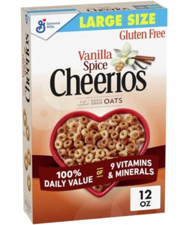 General Mills Vanilla Spice Cheerios Cereal 12oz (340g) | Made with Real Cinnamon | No Artificial Colours and Flavours | Gluten Free | Large Size - Buy Online on GoSupps.com