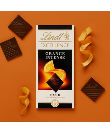 Lindt - EXCELLENCE Intense Orange Tablet - Dark Chocolate - 100g - Pack of 5 - Buy Online on GoSupps.com
