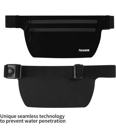 PaceArm Running Fanny Pack - Bounce Free, Water Resistant Waist Pack for Phones - Black - Buy Online on GoSupps.com