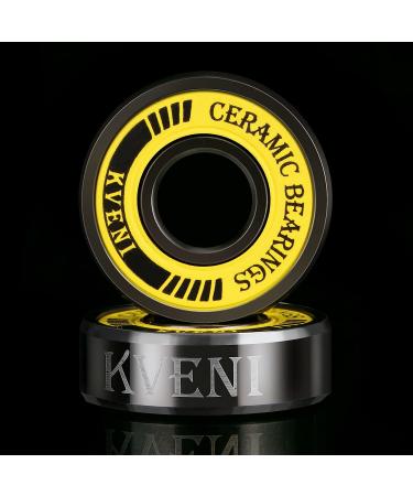 Premium Black Ceramic Balls Longboard Bearings - Titanium Coated ABEC-11 - Pack of 8 - Buy Online on GoSupps.com