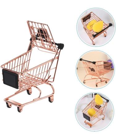 FRCOLOR Rose Gold Makeup Products Storage Rack & Trolley | Trendy Iron Clothes Drying Cart - 12x10.5x8 CM - Shop Internationally - Buy Online on GoSupps.com