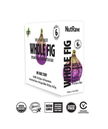 Nutrawbar Organic Superfood Raw Fruit and Nut Bar Whole Fig 1.4 Oz - Pack of 12 - Buy Online on GoSupps.com