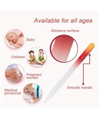 20 Pcs Glass Nail File Bulk with Plastic Sleeve - Double Sided Crystal Fingernail Files Set for Professional Manicure - Christmas Stocking Stuffers Gifts for Women & Girls - Buy Online on GoSupps.com