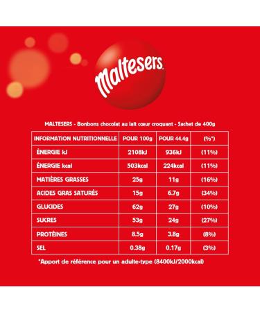 Maltesers - Crunchy Heart Milk Chocolate Sweets - Maxi Pack - 400 g - Buy Online on GoSupps.com