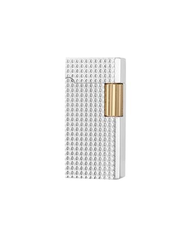 Kerosene Lighter Windproof Soft Flame Lighter Metal flip Side Pulley Lighter refillable Fuel Lighter (Without Kerosene)(Silver)
