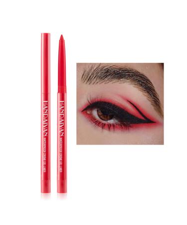 Anglicolor Colored Eyeliners Pen Retractable Gel Eyeliner Pencil Waterproof Smudge Matte Eyeliner Smooth Long Lasting Colourful Glitter Eye Liners for Wedding Party (Ded)