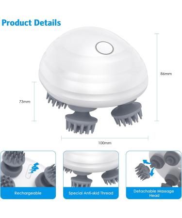 Buy Upgraded Electric Head Massage Device - 5 Modes 8 Kneading Heads Wireless & Waterproof | BriFit Full Body Massage Tool - Buy Online on GoSupps.com