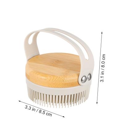 Minkissy Silicone Massage Brush Scalp Scrubber for Babies and Children - Grey | Shower Head Body Scrubber and Shampoo Brush | 8.5X8X7.5CM - Buy Online on GoSupps.com