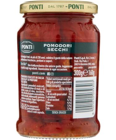  Italian Gourmet E.R. Ponti Dried Tomatoes Zero Olio Oil Free Dried Tomatoes Non-Greasy 300g Pot + Gourmet Italian Tomato Pulp Box 400g - Buy Online on GoSupps.com