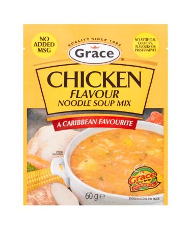 Grace Pumpkin Soup Mix - Authentic Caribbean Flavours Vegan Quick Prepare 50g (Pack Of 12 Chicken Flavour Noodle Soup) Chicken Flavour Noodle Soup Pack Of 12