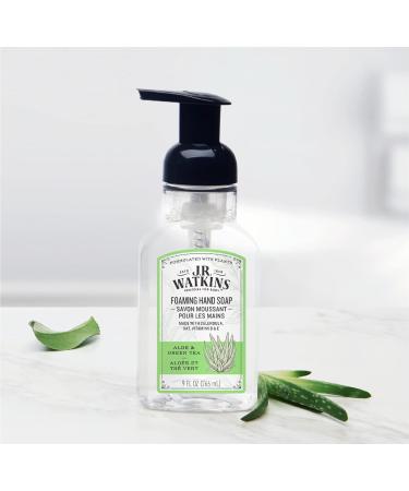 J.R. Watkins Foaming Hand Soap Pump 6 Pack - All Natural, Moisturizing Aloe & Green Tea Hand Soap Foam - Alcohol-Free, Cruelty-Free, USA Made - Ideal for Kitchen or Bathroom - 9 fl oz - Buy Online on GoSupps.com