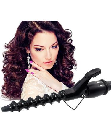 Spiral Hair Curler Beach Wave Curler 25mm Spiral Curling Iron Wand Professional 1 inch Ceramic Crimping Iron for Short and Long Hair LCD Display Hair Crimper Beach Wave Curler Hair Wand - Buy Online on GoSupps.com