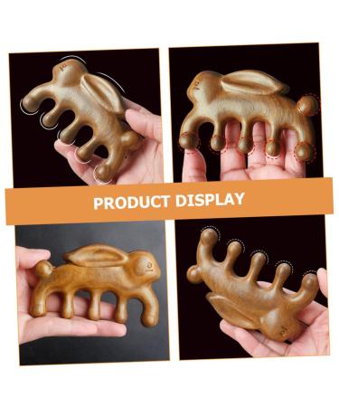 Hapinary Green Sandalwood Massage Comb - Handheld Scalp Massager & Gift for Women - Natural Hair Care Tool - Buy Online on GoSupps.com
