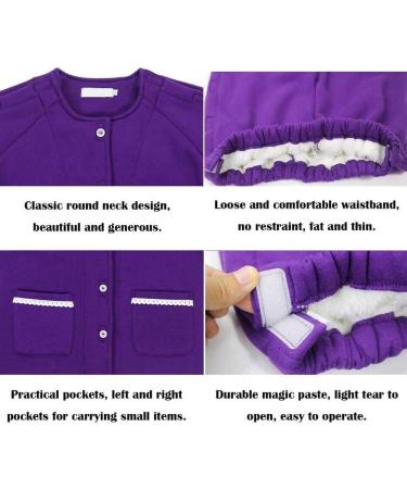 Patient Care Clothing - Easy Wear Thick Velvet for Disabled & Elderly | Hospital & Home Care | Purple (Medium - Buy Online on GoSupps.com
