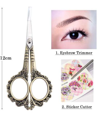 AKOAK Vintage Plum Style Scissors - Elegant European Design, Multi-Functional Stainless Steel Nail Scissors in Rose Gold - 1 Pack - Buy Online on GoSupps.com