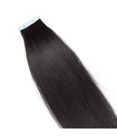 SEGO 50cm Tape Extensions - 100% Remy Real Hair 25g Adhesive Hairpieces Straight - 10pcs Black #1 for International Shipping - Buy Online on GoSupps.com
