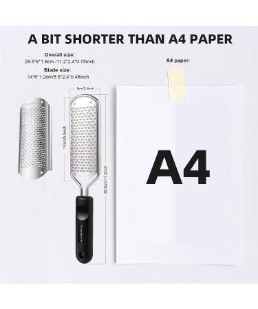 Stainless Steel Foot File Callus Remover with Replacement Blade - Professional Pedicure Tool for Dead Skin by ConciseLife - Buy Online on GoSupps.com