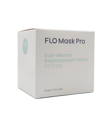 Flo Mask Pro Everyday Filter - 50-Pack Replacement Filters for Adult Mask, Made in USA