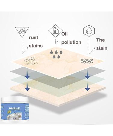 Marble Oil Stain Cleaner Stone Cleaning Powder Cleaning Powder for Kitchen Oil Stain Remover and Varnish for Marble Tile Granite Stove (110g) - Buy Online on GoSupps.com