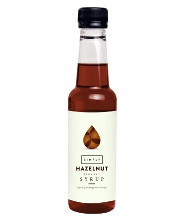 Simply Hazelnut Syrup Vegan & Nut Free Flavoured Syrup for Coffee Cocktails & Baking (250ml) Single Hazelnut 250 ml (Pack of 1)