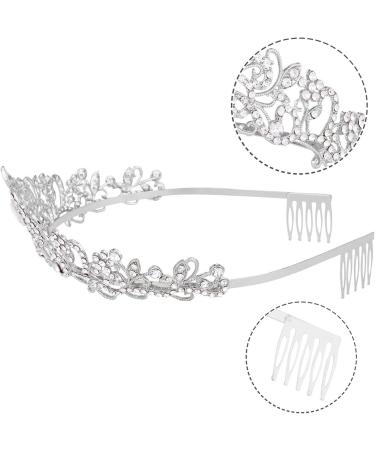 Vofler Crystal Tiara Crown Headband - Rhinestone Hair Jewelry for Women & Girls | Bridal Prom Pageant & Party Decor - Buy Online on GoSupps.com