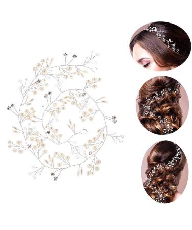 5 Pieces Bridal Bead Headdress | Elegant Pearl & Rhinestone Hair Jewelry for Weddings | Retro Fashion Hairpins for Brides & Festivals - Buy Online on GoSupps.com