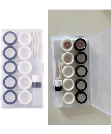 HRIPPY 5 Couples Contact Lens Case - Travel Lens Box for Clear Eyes | Stylish Pupil Cases in White & Black - Buy Online on GoSupps.com