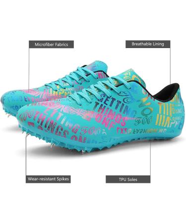 Men's Track and Field Shoes | Breathable Comfortable Racing Spikes | Maylrvjv 10 19green - Buy Online on GoSupps.com