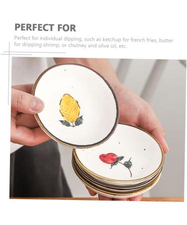 MAGICLULU 8 Pcs Hand-painted Saucer Ceramic Sauce Plate Butter Ketchup Dish Dipping Dishes Ceramic Condiment Dishes Vinegar Bowls Sauce Seasoning Plate White Simple Soy Sauce Rack Ceramics 9.5X9.5X2.5CMx4pcs Whitex4pcs - Buy Online on GoSupps.com